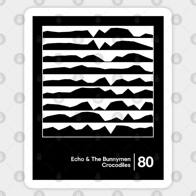 Echo & The Bunnymen - Minimalist Style Graphic Artwork Sticker by saudade